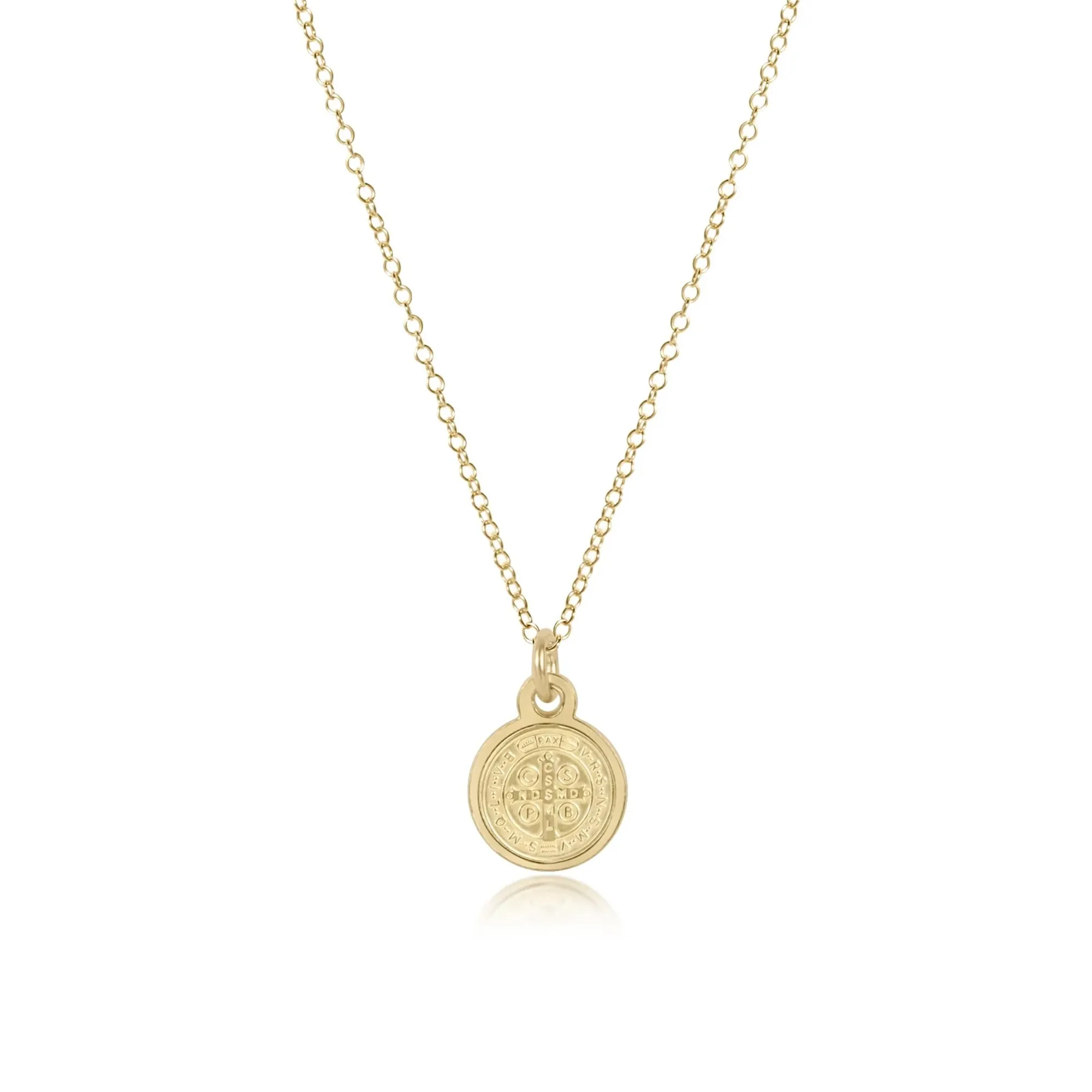 16" Gold Necklace With Blessing Charm