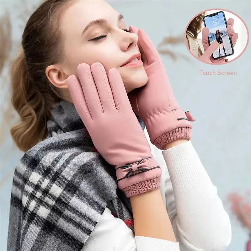 2022 Winter Y2K Women Touchscreen Gloves New Warmer Thermal Fleece Lined Guantes Full Finger Mittens Waterproof Motorbike Glove