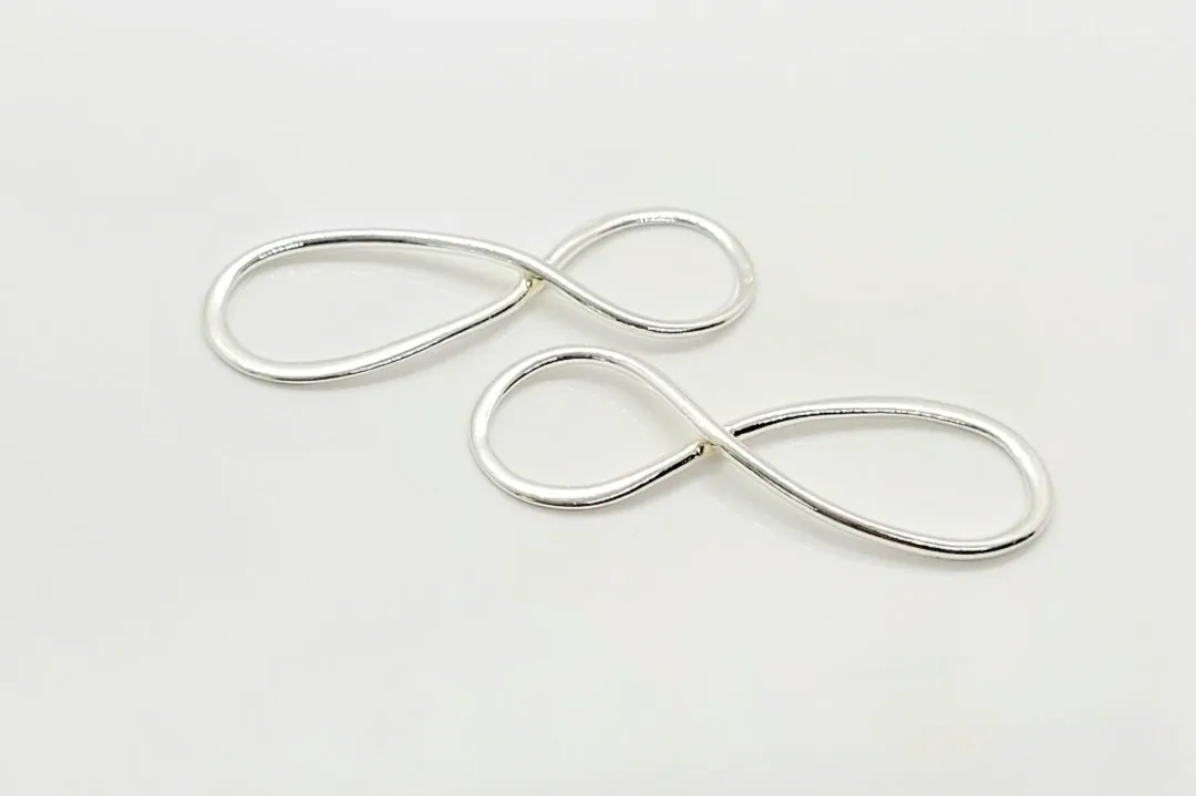 .925 Sterling Silver Infinity Connector