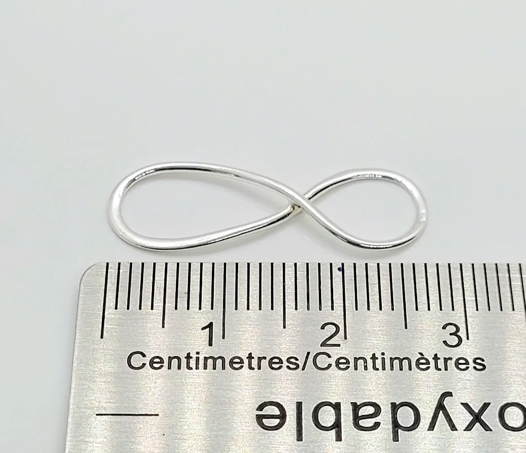 .925 Sterling Silver Infinity Connector