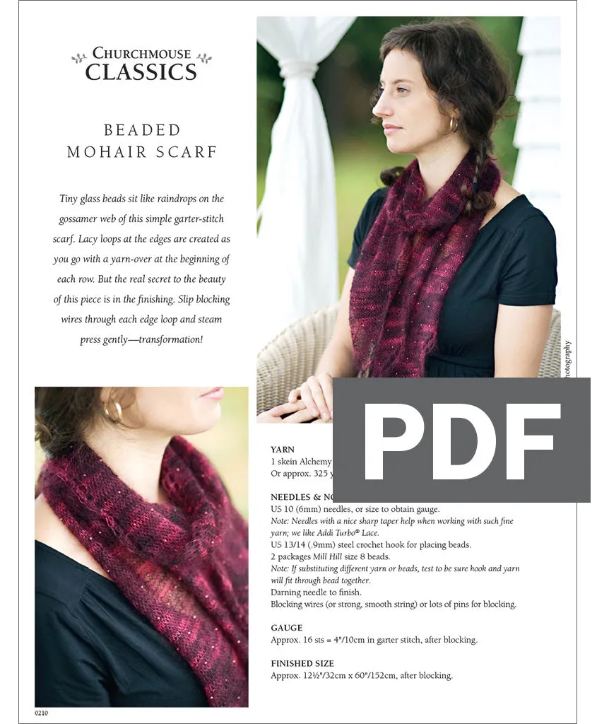 Beaded Mohair Scarf Using Catherine Lowe Silk Mohair 1