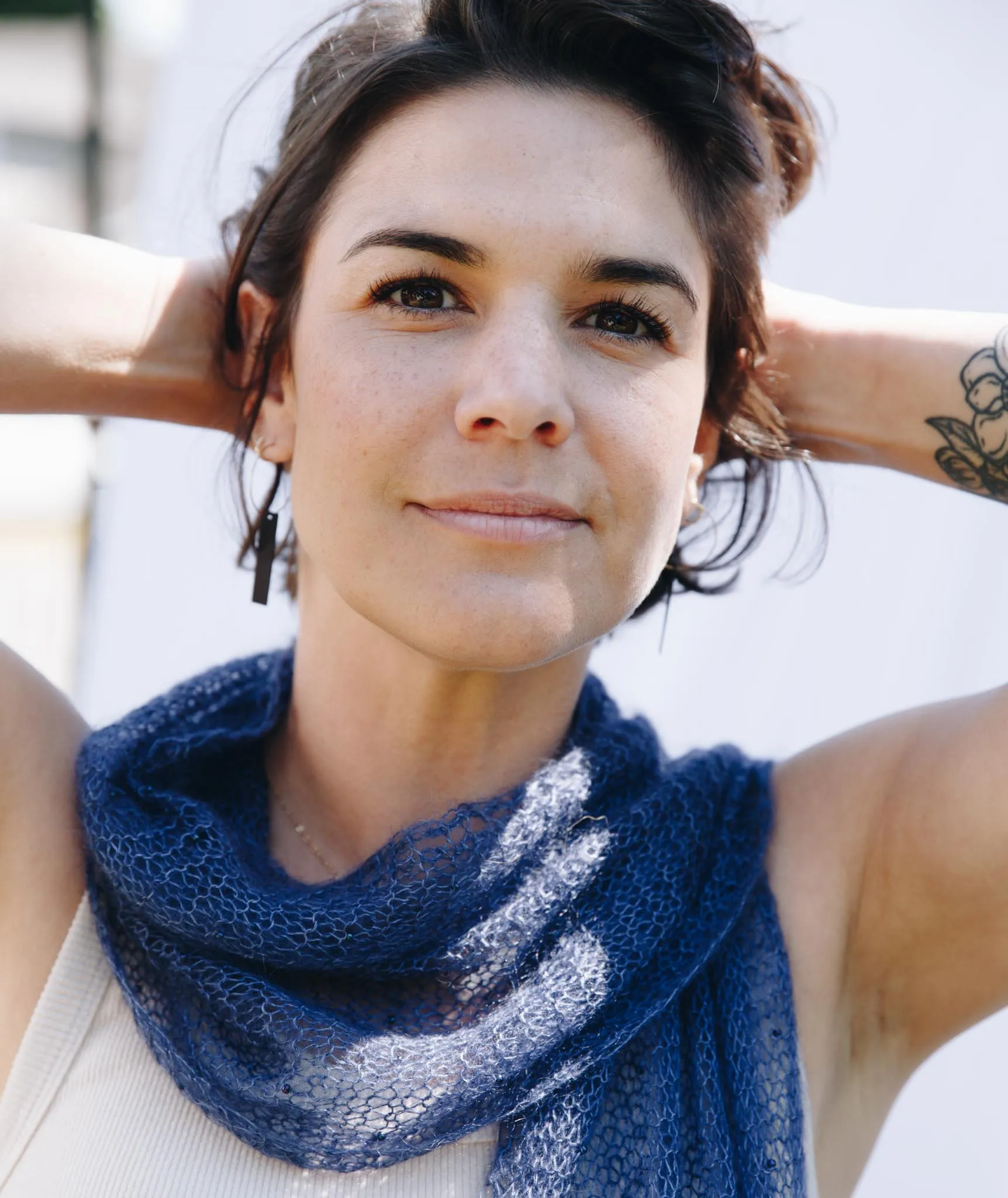 Beaded Mohair Scarf Using Catherine Lowe Silk Mohair 1