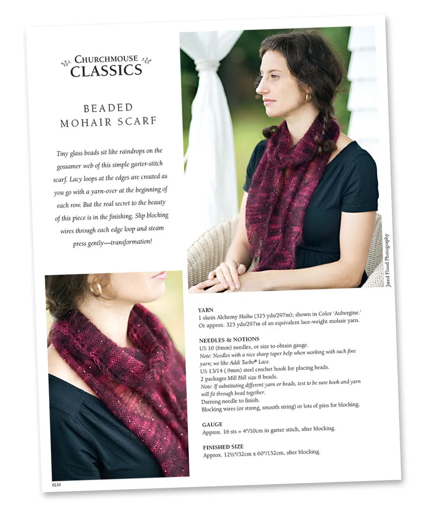 Beaded Mohair Scarf Using Catherine Lowe Silk Mohair 1