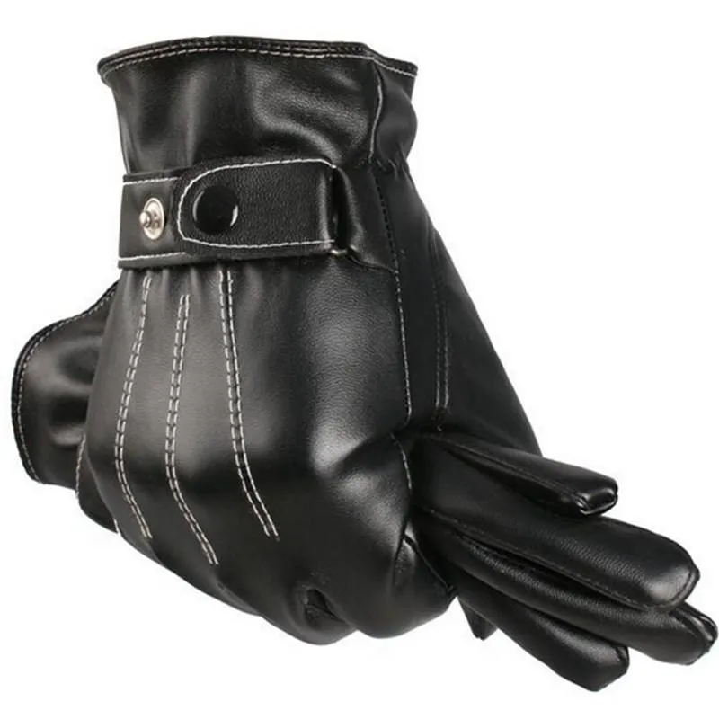 Classic Black Leather Gloves