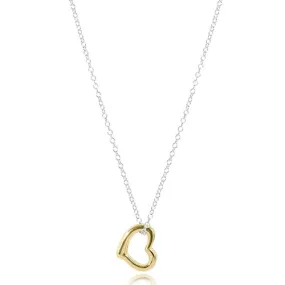 enewton 16" Necklace Sterling Mixed Metal - Love Gold Charm