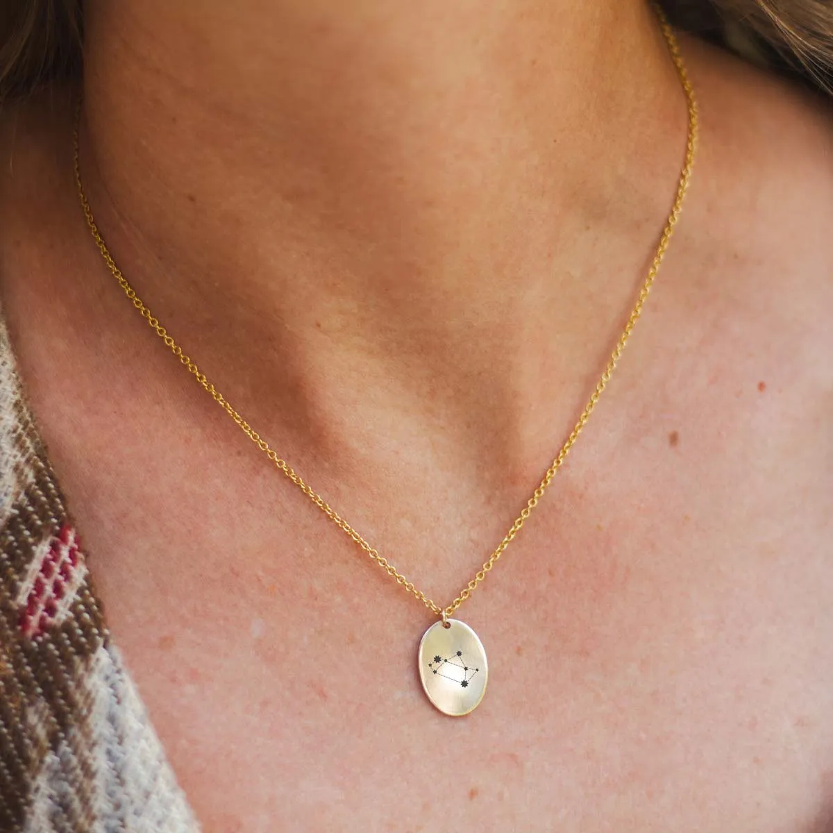 Gold Fill Voyager Charm Necklace - Zodiac Constellations
