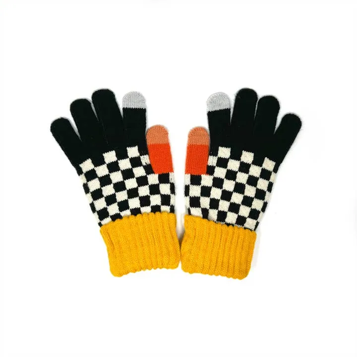 Iris Color Block Touchscreen Gloves