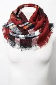 Kids Plaid Infinity Scarves
