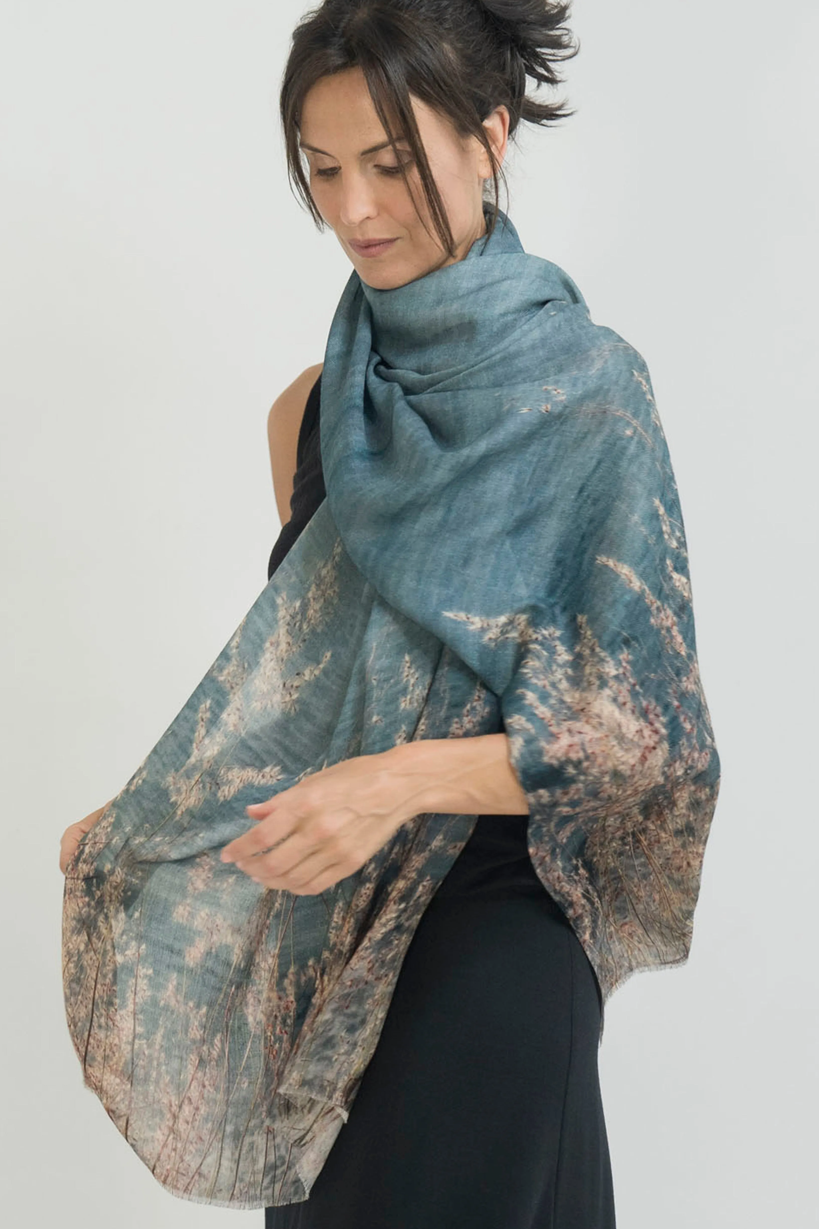 OCEAN VIEWS WOOL & SILK SCARF