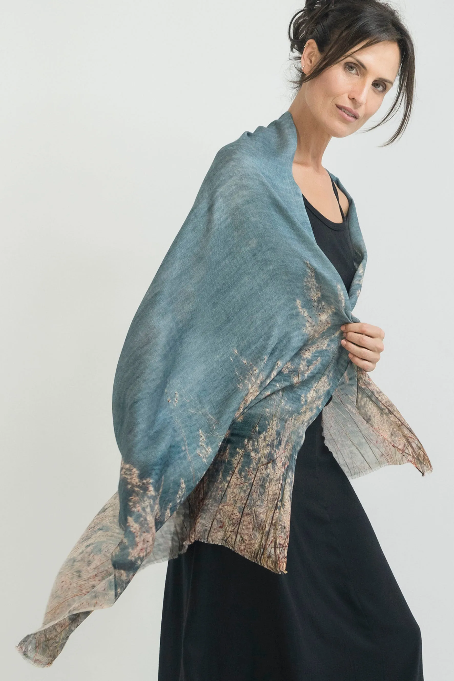 OCEAN VIEWS WOOL & SILK SCARF
