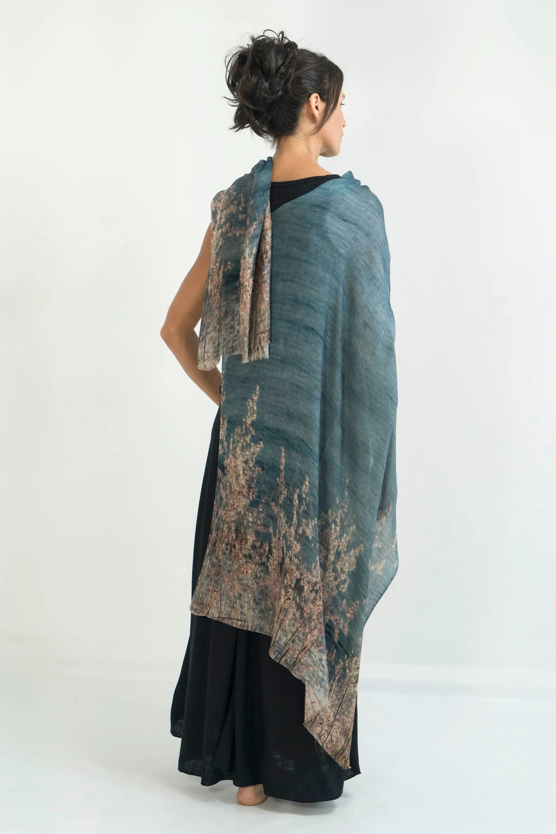 OCEAN VIEWS WOOL & SILK SCARF