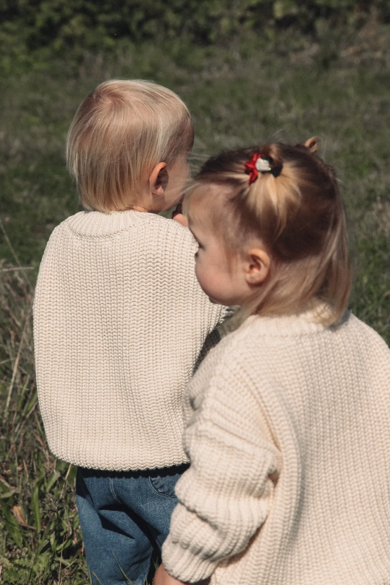 Organic Cotton Chunky Knit Jumper in Cream