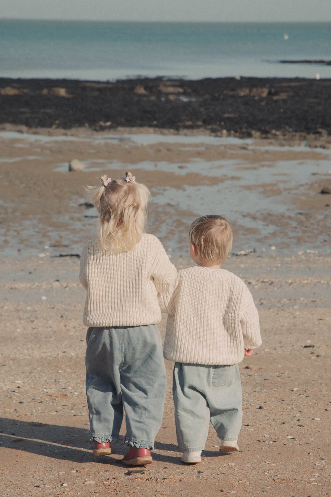 Organic Cotton Chunky Knit Jumper in Cream