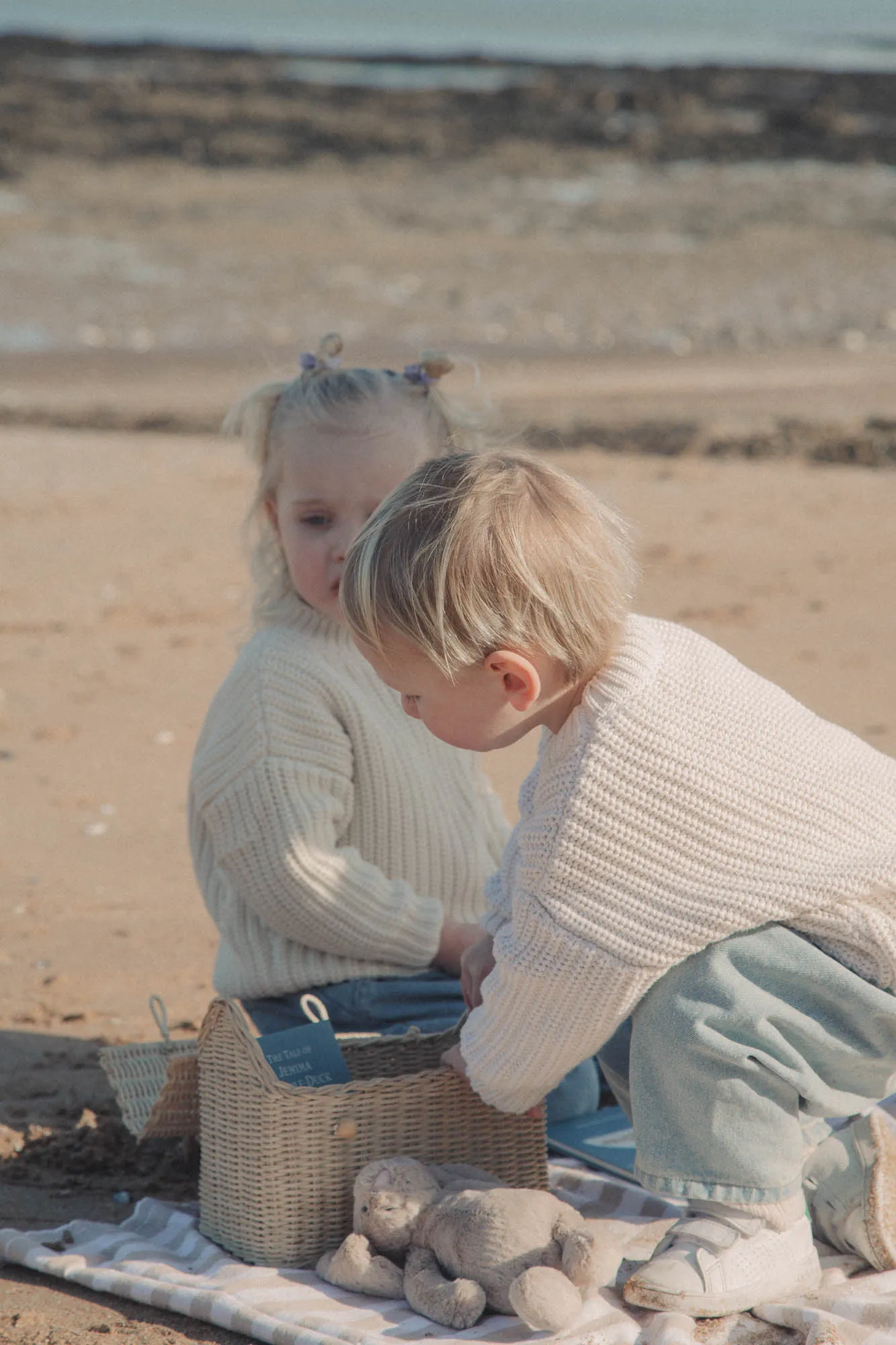 Organic Cotton Chunky Knit Jumper in Cream