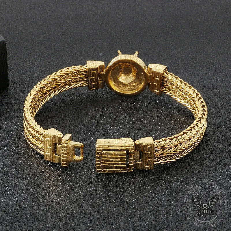 Punk Dragon Head Stitching Stainless Steel Bracelet