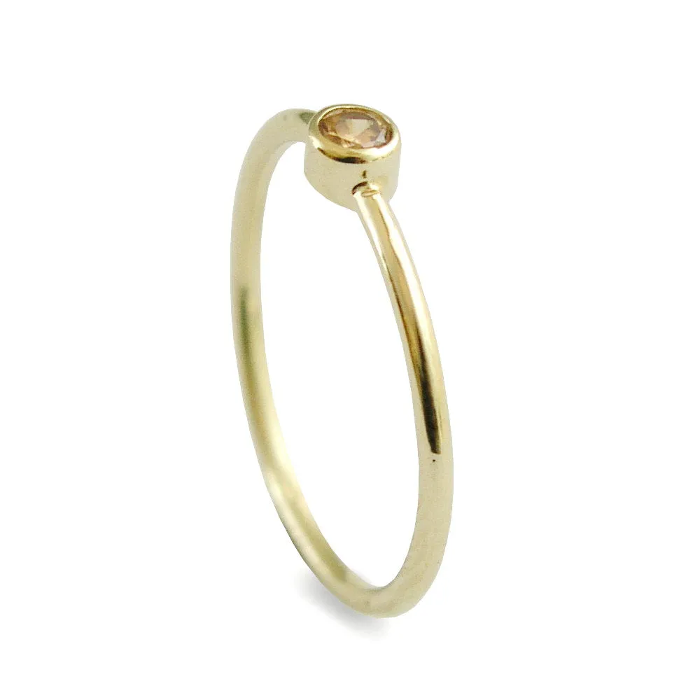 RG1802-2 Tiny Champagne Zircon ring