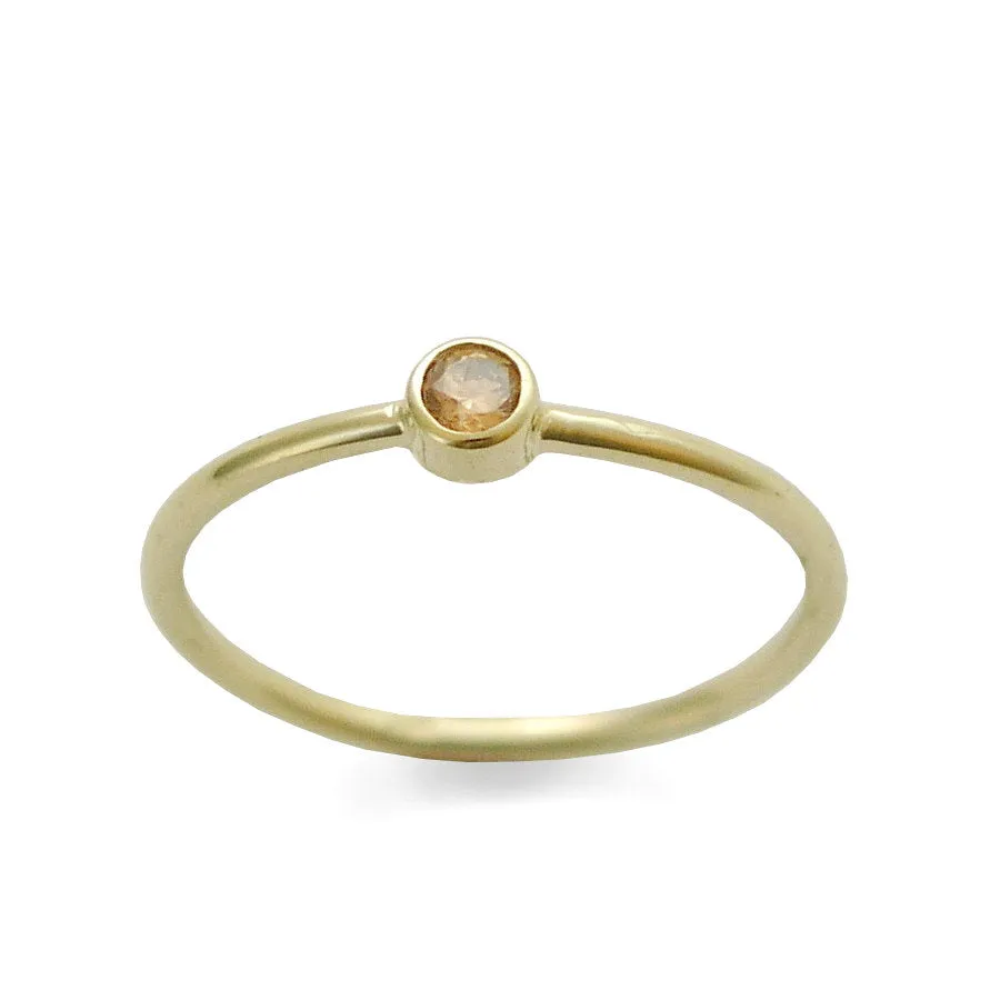 RG1802-2 Tiny Champagne Zircon ring