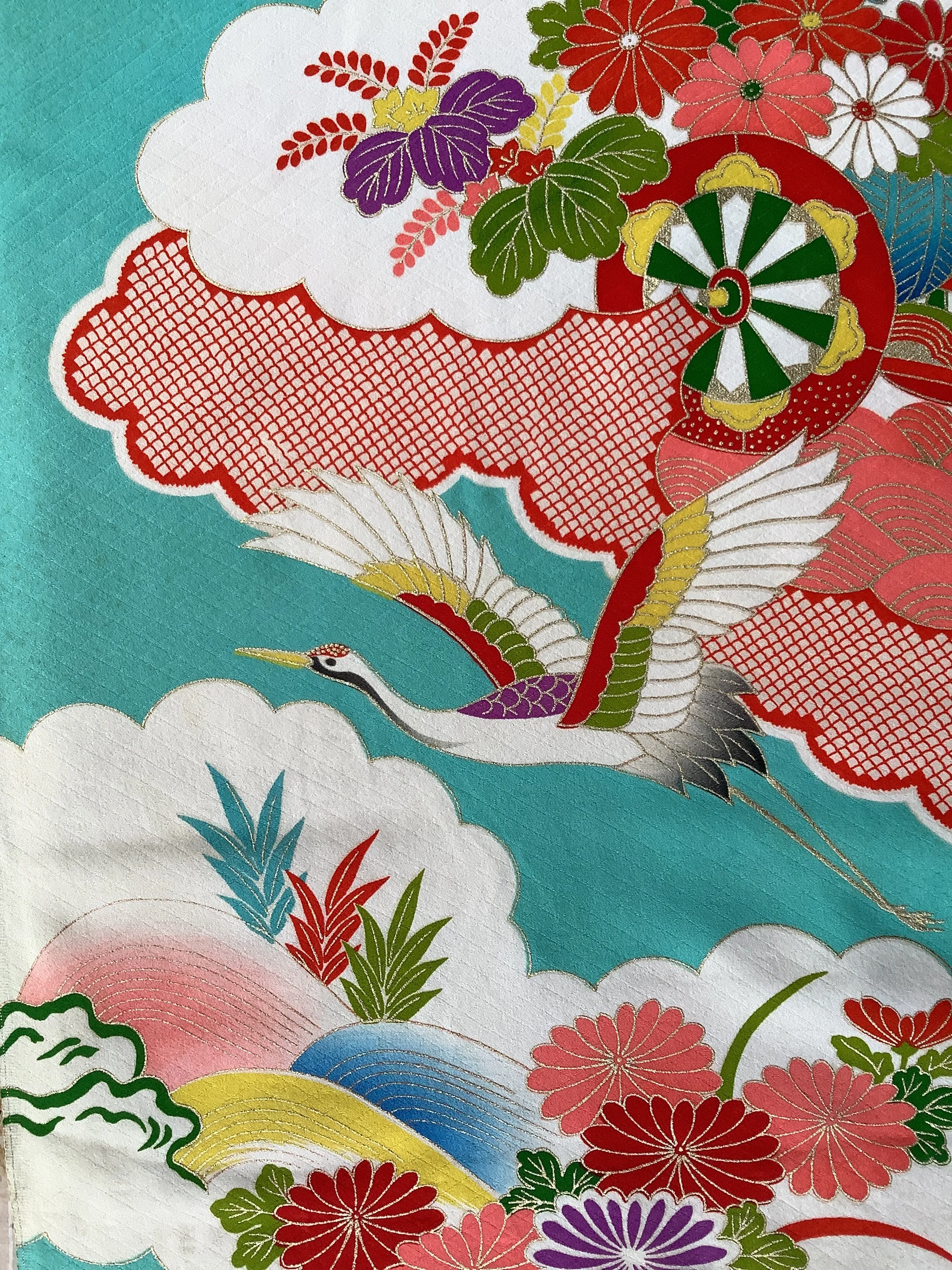 SOLD-7723:1980s-90sJapanese Kimono Silk Roll, Salesperson's Sampler,21 Panels Furisode Type