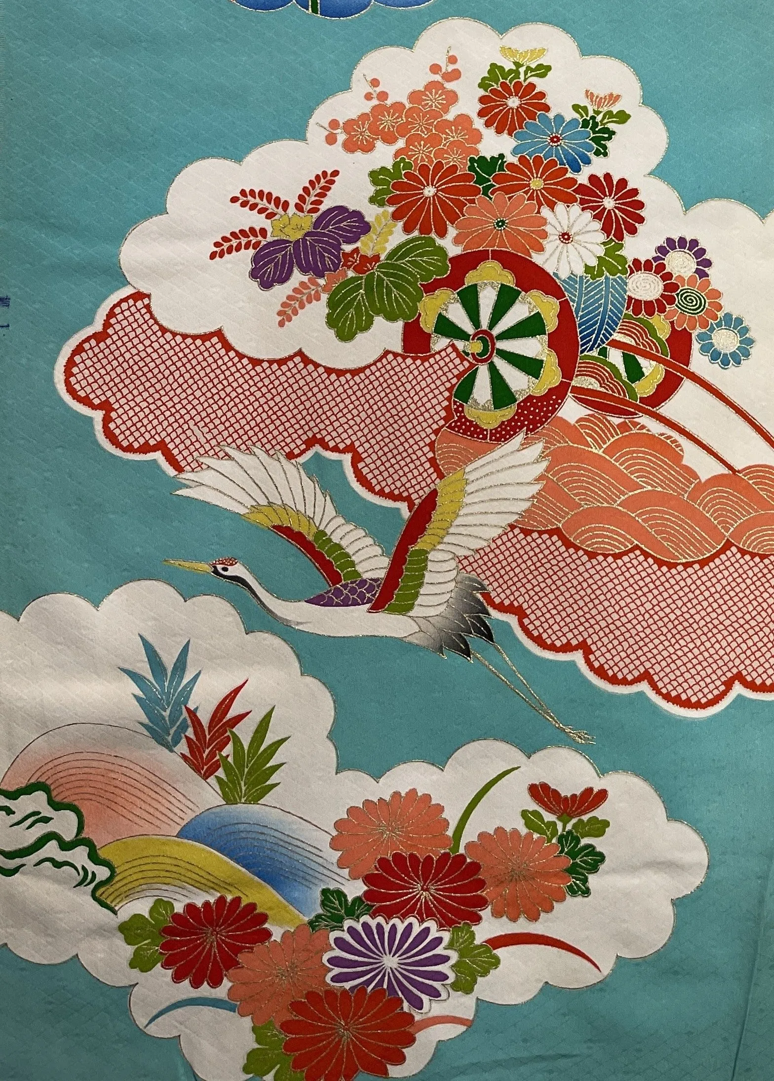 SOLD-7723:1980s-90sJapanese Kimono Silk Roll, Salesperson's Sampler,21 Panels Furisode Type