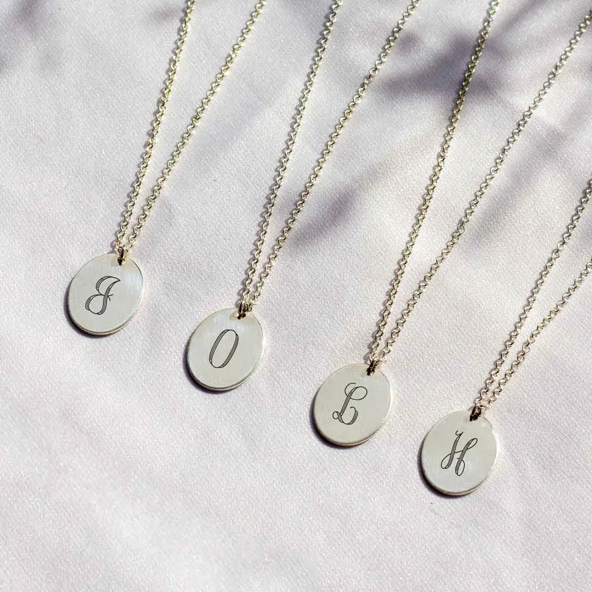 Sterling Silver Voyager Charm Necklace - Monogram