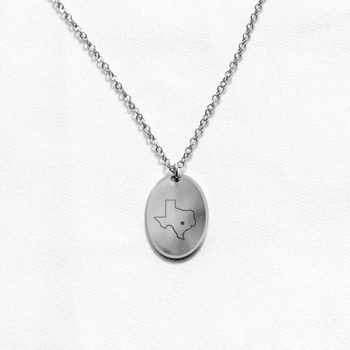 Sterling Silver Voyager Charm Necklace - State Outlines