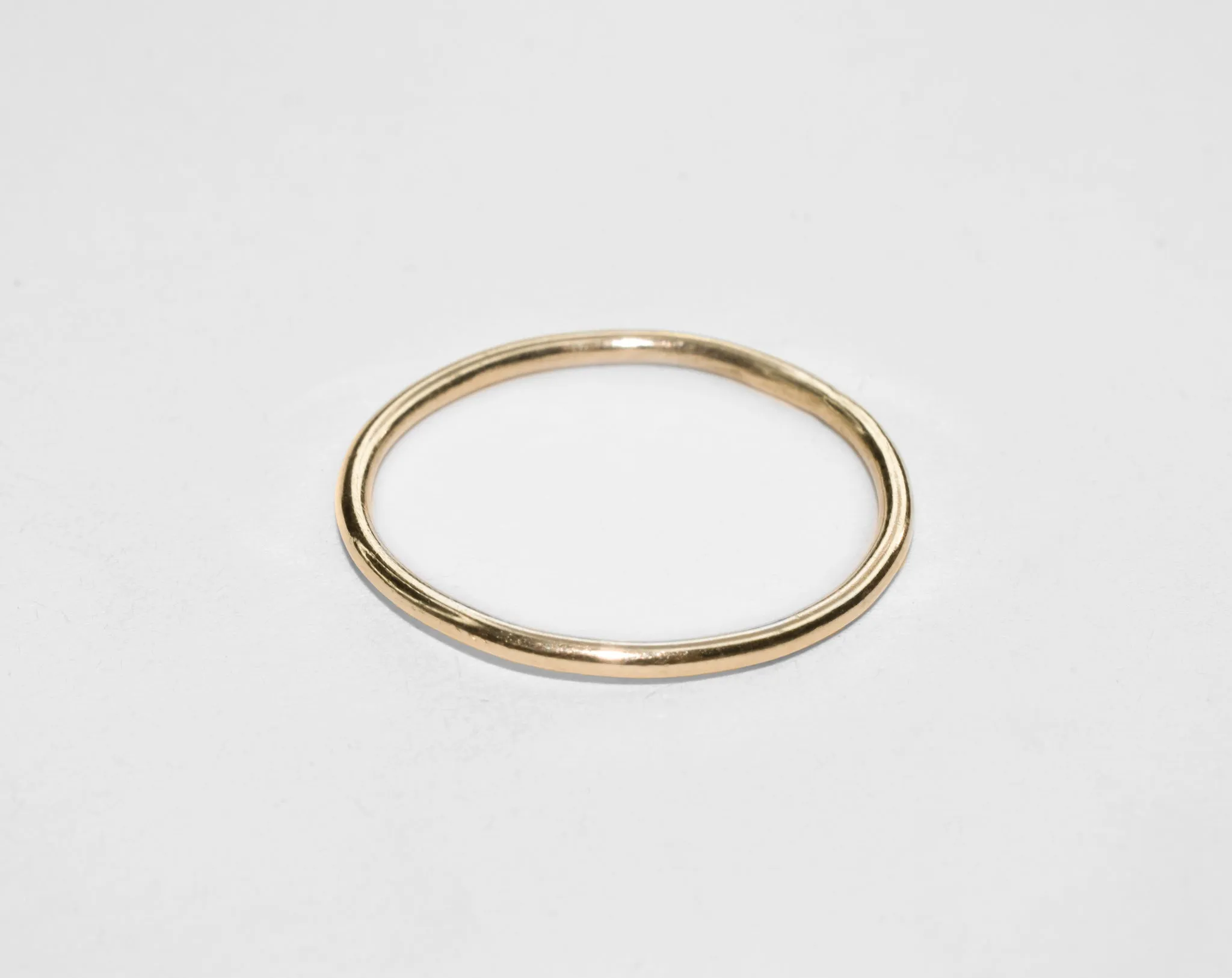 The Minimalist | Simple Solid 10k Yellow Gold Stacker Round Band