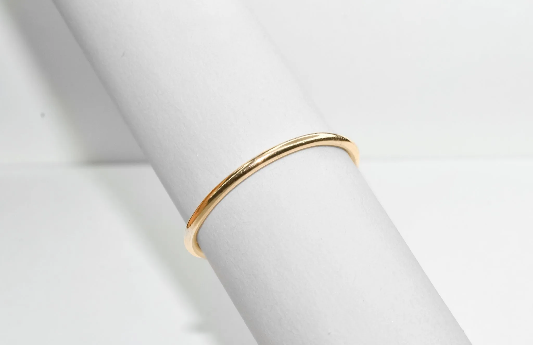 The Minimalist | Simple Solid 10k Yellow Gold Stacker Round Band