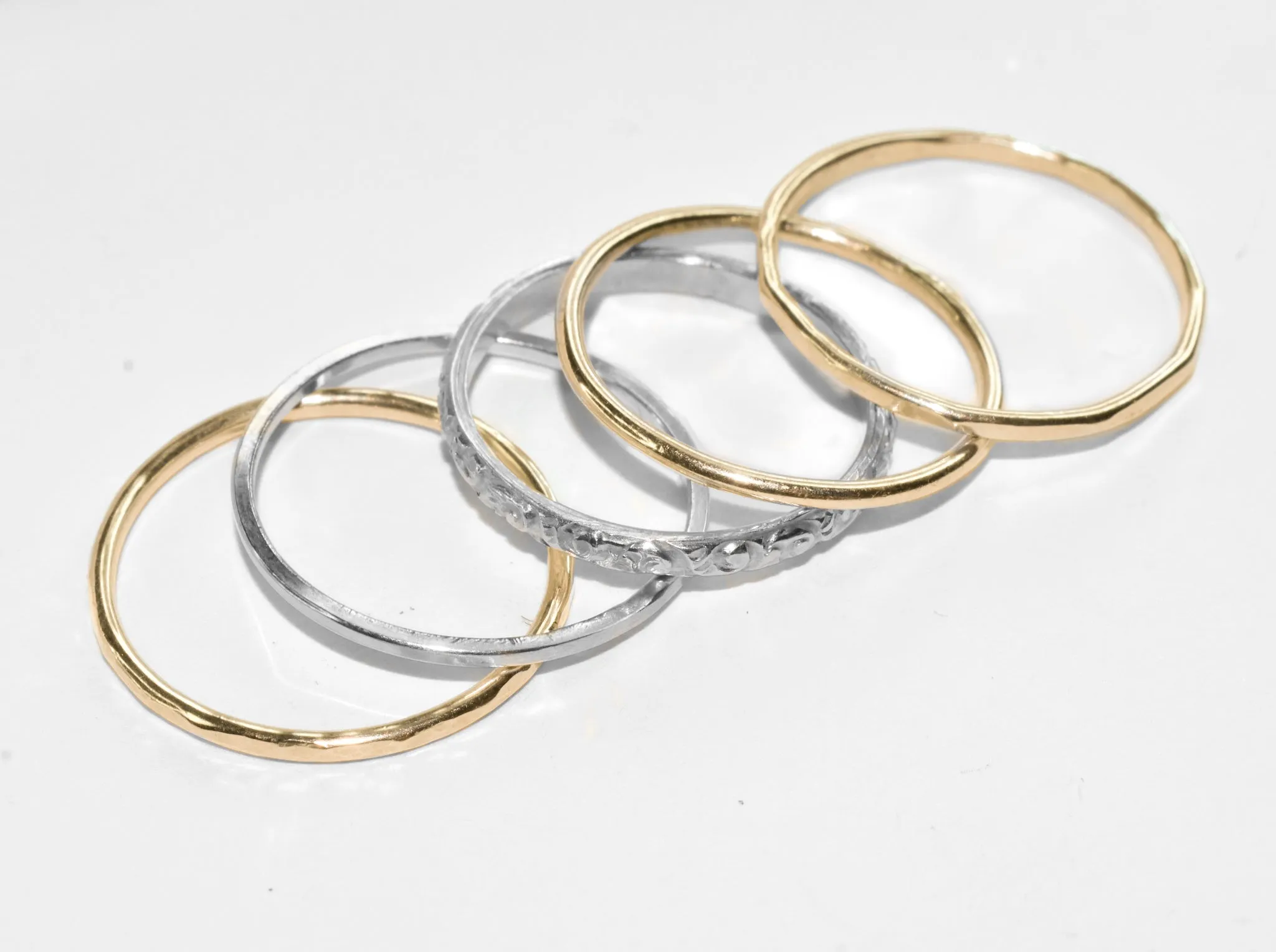 The Minimalist | Simple Solid 10k Yellow Gold Stacker Round Band
