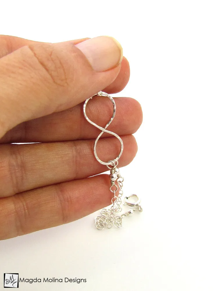 WHOLESALE - The Hammered Silver Infinity Bracelet