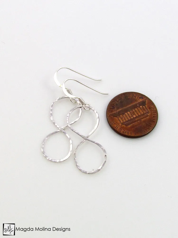 WHOLESALE - The Hammered Silver Infinity Earrings